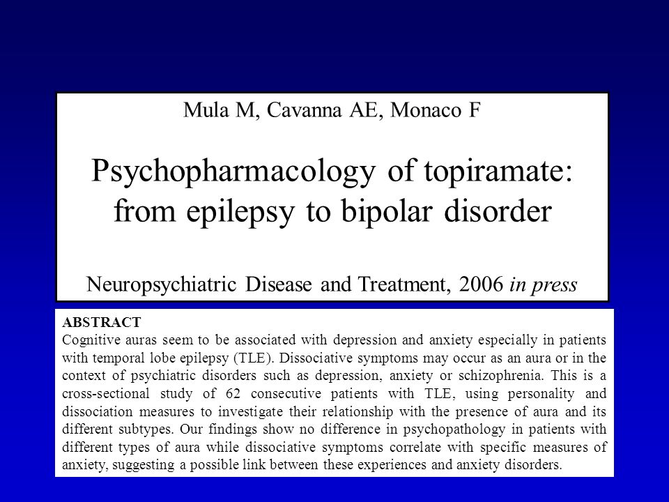 topamax and anxiety disorder